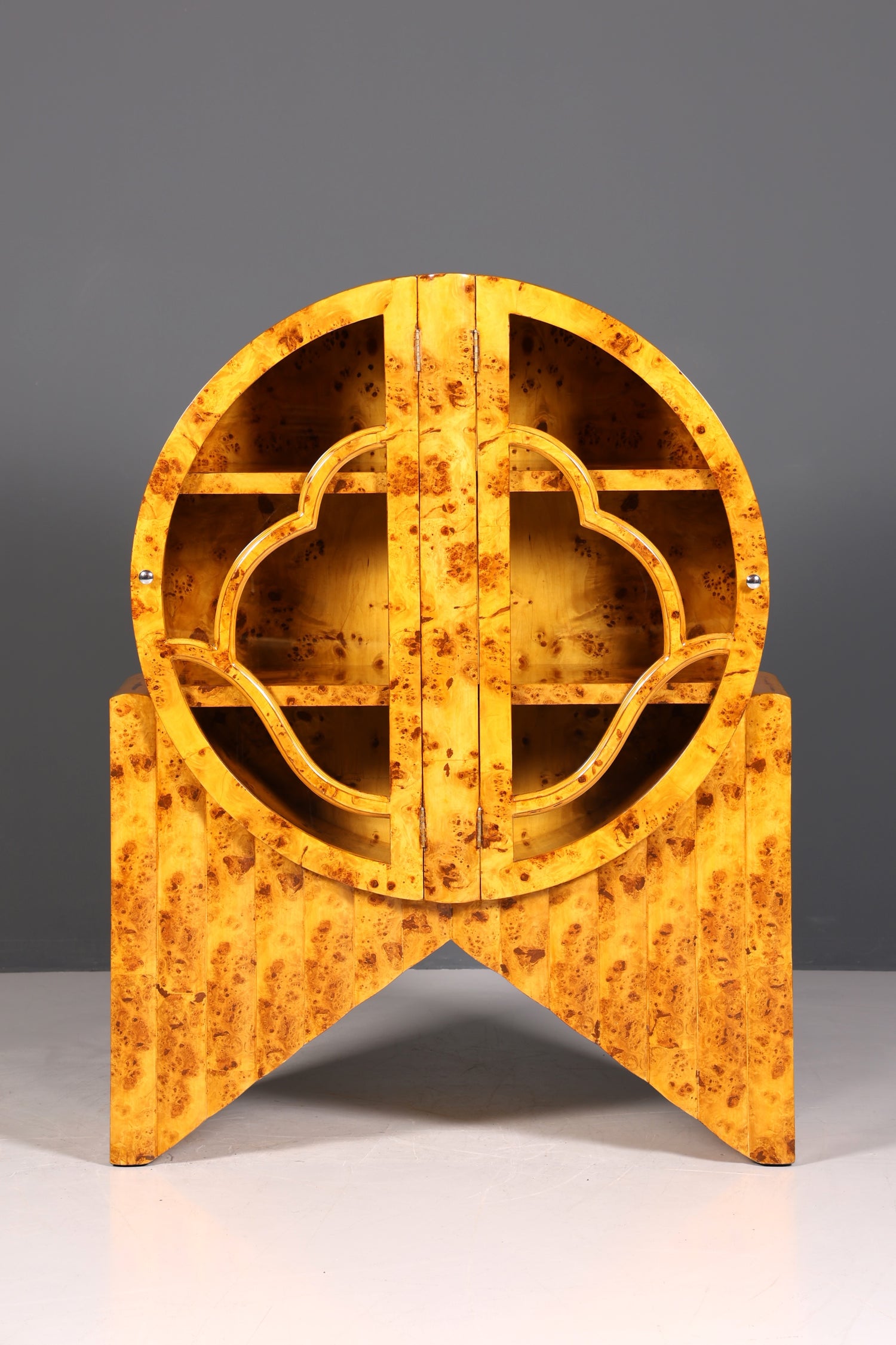 Impressive Art Deco design display cabinet, bookshelf, cult shelf, bookcase, book storage shelf, glass cabinet