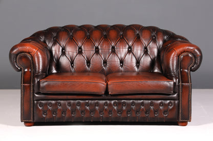 Wunderschöne Original Chesterfield Centurion 2-Sitzer Couch Englisches echt Leder Sofa UK