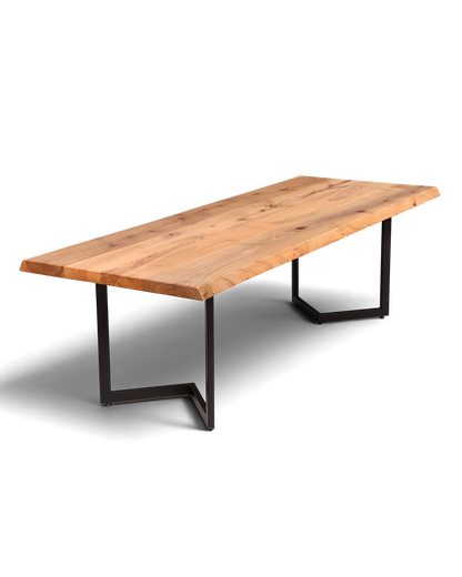 Traumhafter Nussbaum Tisch 260cm-95cm Esszimmer Tisch Baumkanten Platte Massiv Holz Küchentisch