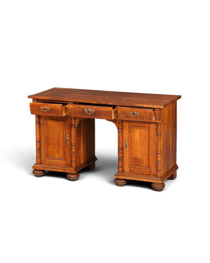 Traumhafter Gründerzeit Schreibtisch Jugendstil Bürotisch echt Holz Antik Office Desk