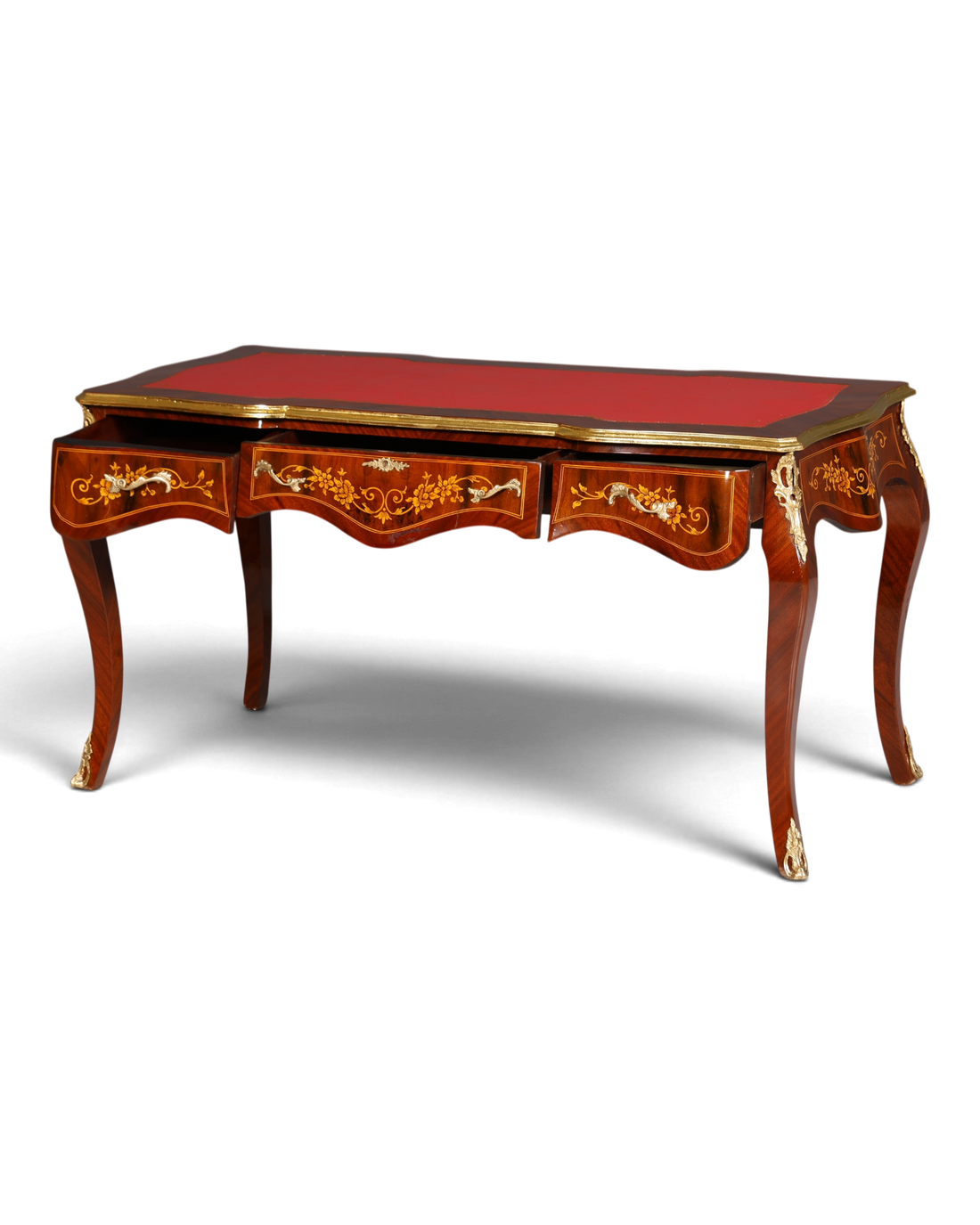Prächtiger Louis XV Stil Schreibtisch French Desk Antik Stil Bürotisch