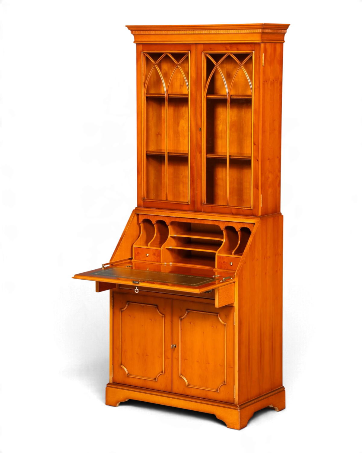 Traumhafter Englischer Sekretär Büro Aufsatzsekretär Eibe Vitrinenschrank UK Vintage