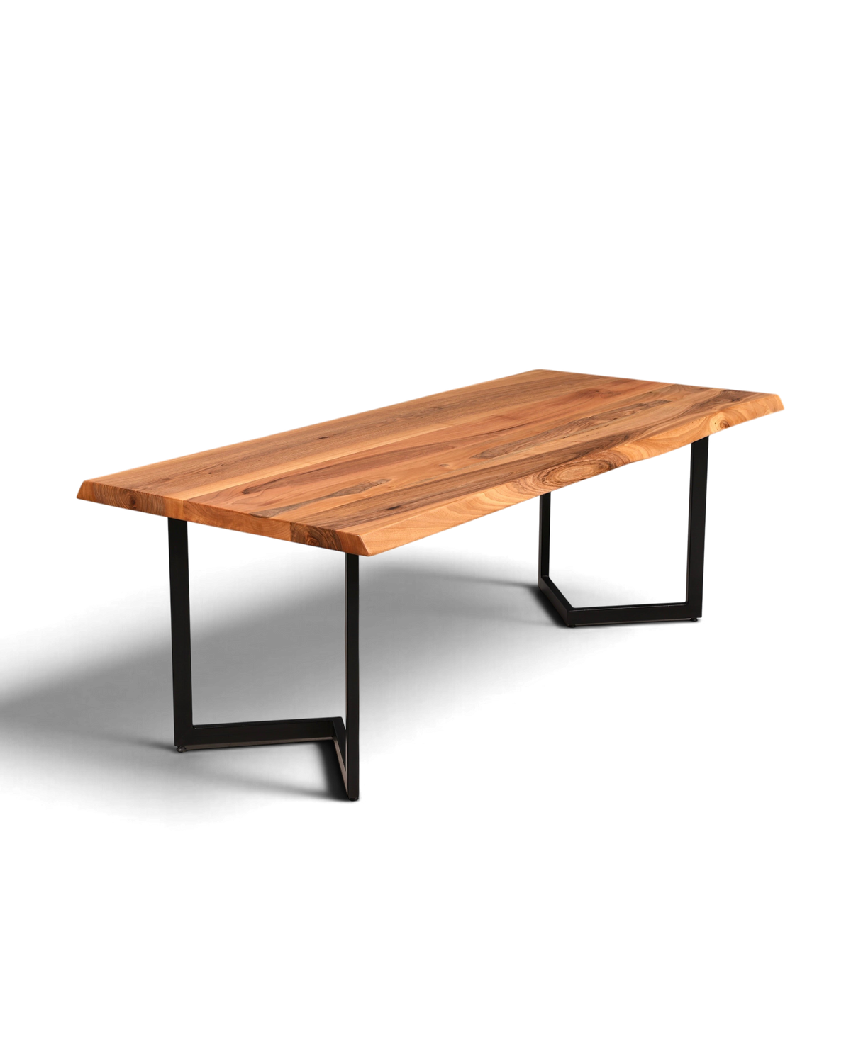 Traumhafter Nussbaum Tisch 220cm-95cm Esszimmer Tisch Baumkanten Platte massiv Holz Küchentisch