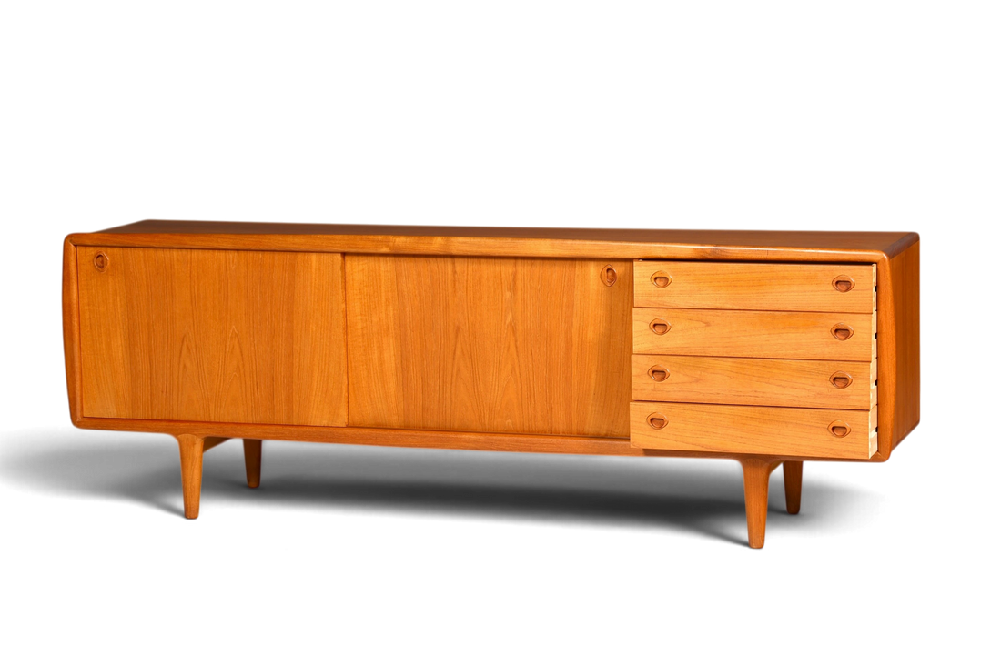 Beeindruckendes Original H.P. Hansen XXL Sideboard Teak Holz TV Kommode Vintage Schrank