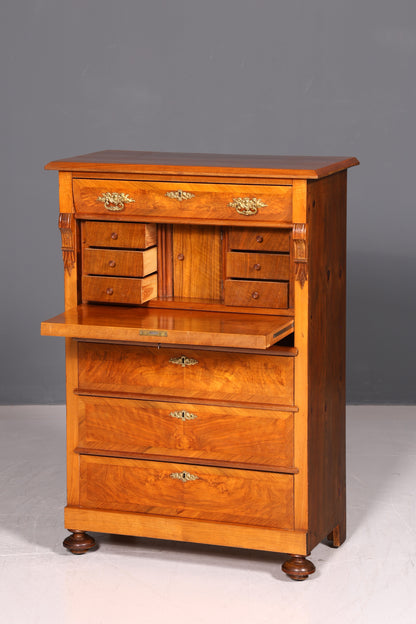 Edler Gründerzeit Sekretär Vertiko Highboard Louis Philippe Kommode Antik um 1880 Schreibsekretär