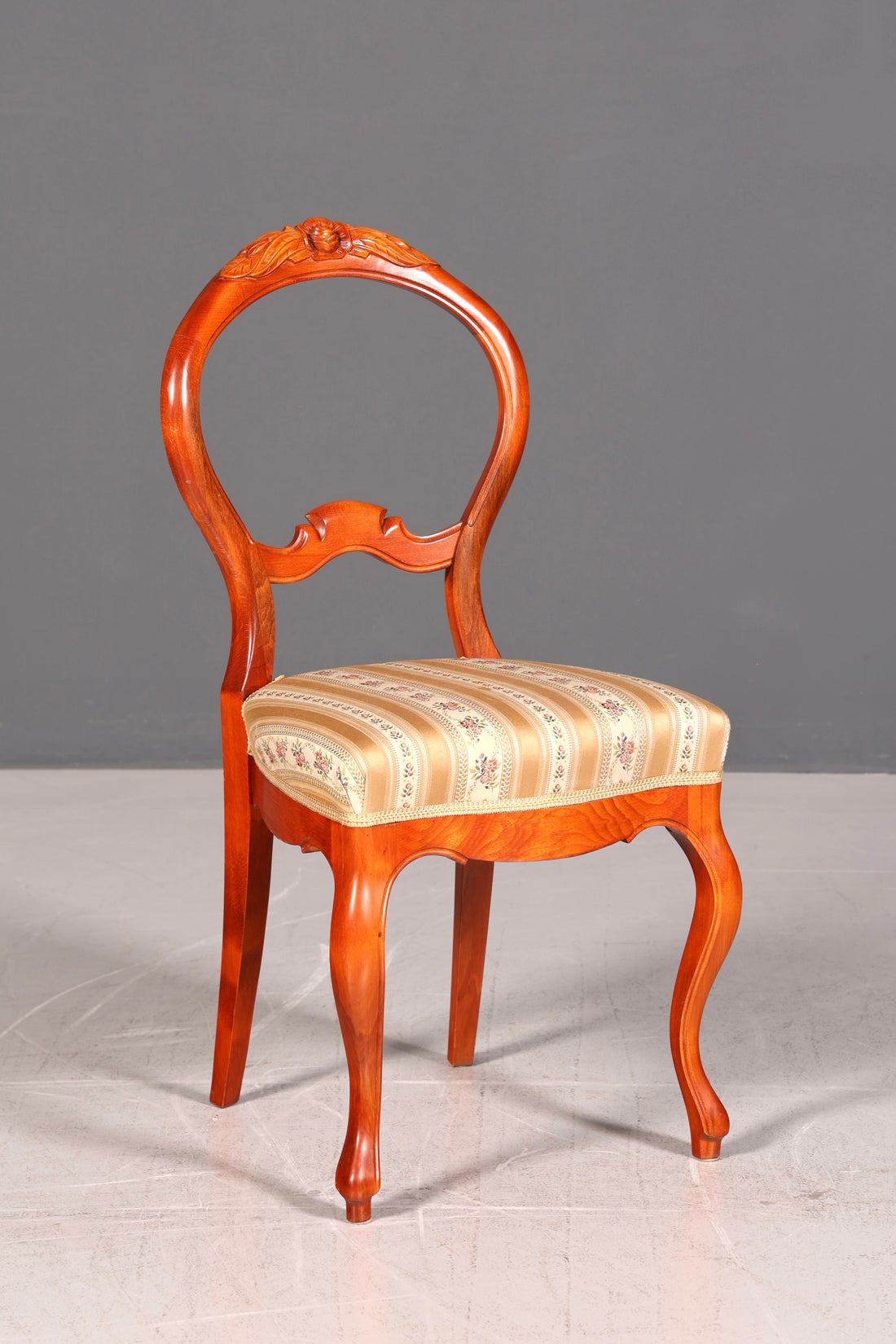 Dreamy Louis Philippe Chair circa 1880 Biedermeier Antique Secretary Chair Real Wood Upholstered Chair Dining Chair Vintage