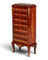 Wunderschönes Barock Stil Louis XV Highboard Marmor Vertiko Intarsien Kommode