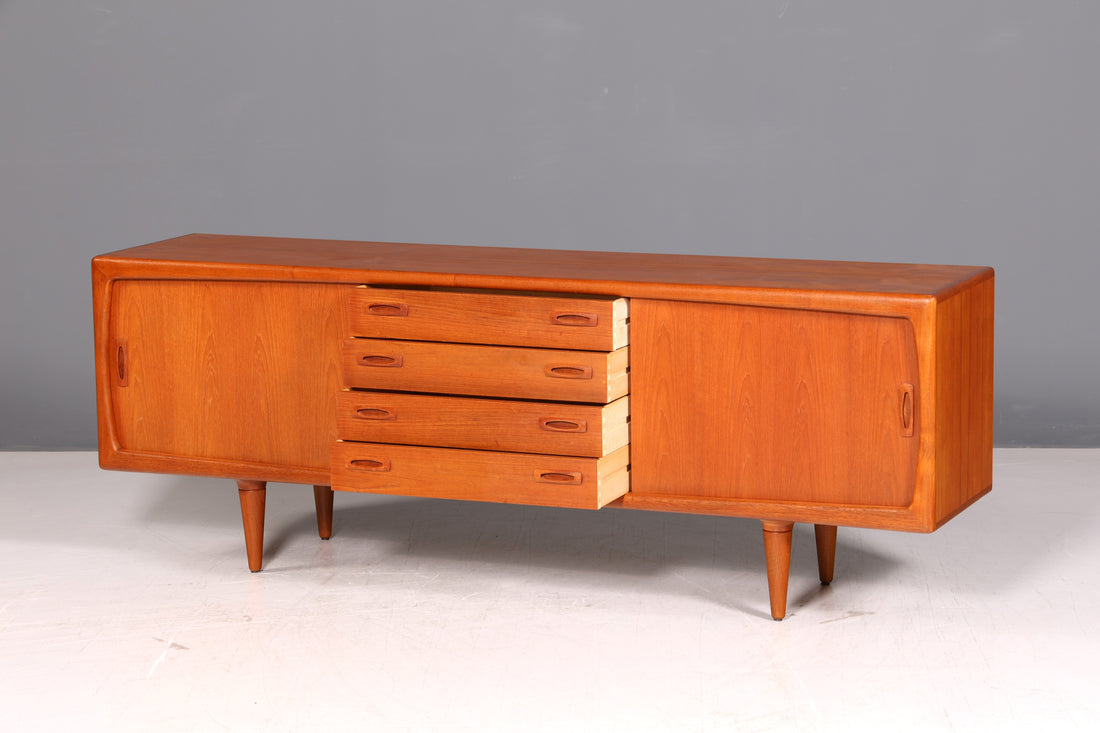 Impressive Original H.P. Hansen XXL Sideboard Teak Wood TV Cabinet Lowboard Danish Design Vintage Cabinet
