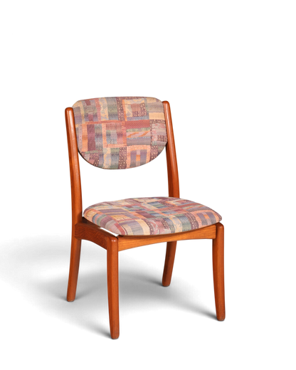 Schlichter Mid Century Stuhl Retro Esszimmer Stuhl Danish Design Küchenstuhl Teak Holz Sekretär Stuhl 2 von 2