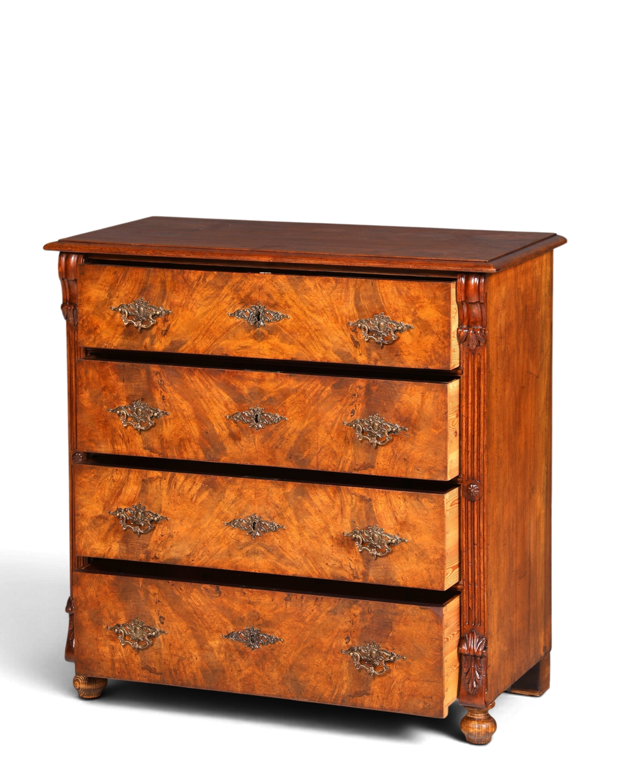 F904 Finish cm Wunderschöne Gründerzeit Kommode Jugendstil Antik Sideboard Schubladenkommode Wäschekommode