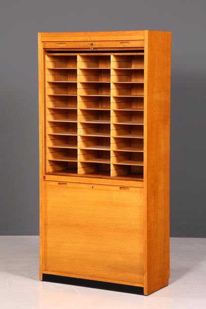 Stilvoller Mid Century Rollladenschrank Bauhaus Apothekerschrank Art Deco Büro Aktenschrank