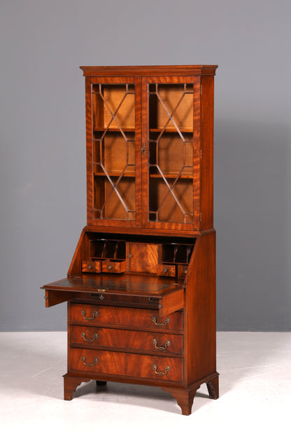 G394 Finish cm Wunderschöner Englischer Sekretär Büro Aufsatzsekretär Antik 60S Vitrinen Schrank UK (Kopie)