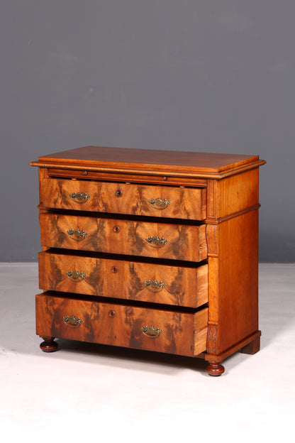 Prachtige commode uit de Gründerzeit in Louis-Philippe-stijl, antiek dressoir, ladenkast, linnenkast van massief hout