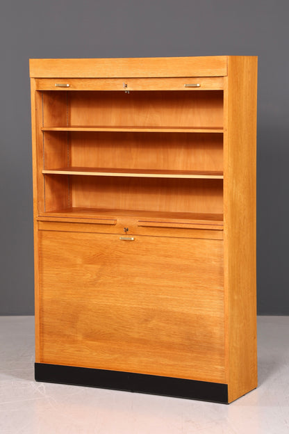 Stilvoller Mid Century Rollladenschrank Bauhaus Apothekerschrank Art Deco Büro Aktenschrank