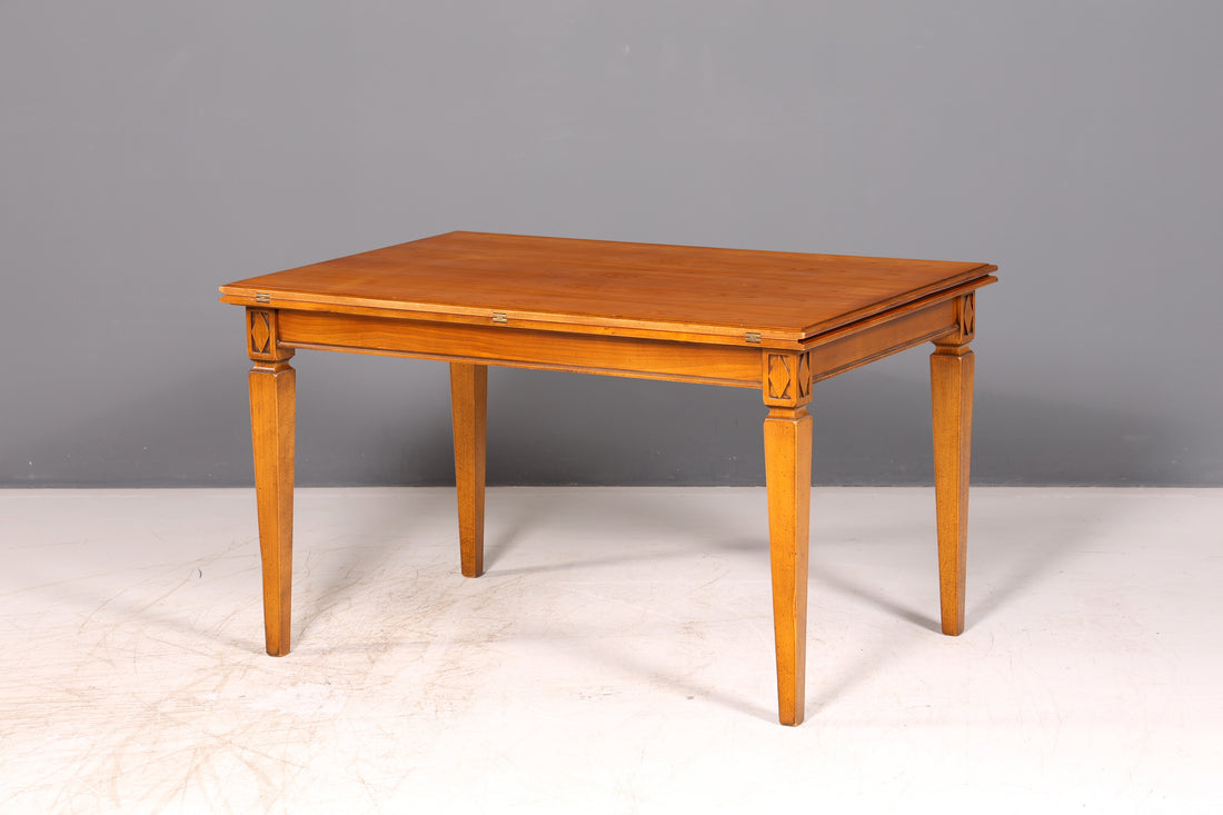 Prachtige originele Selva-tafel in antieke stijl, eettafel Villa Borghese, uitschuifbare keukentafel