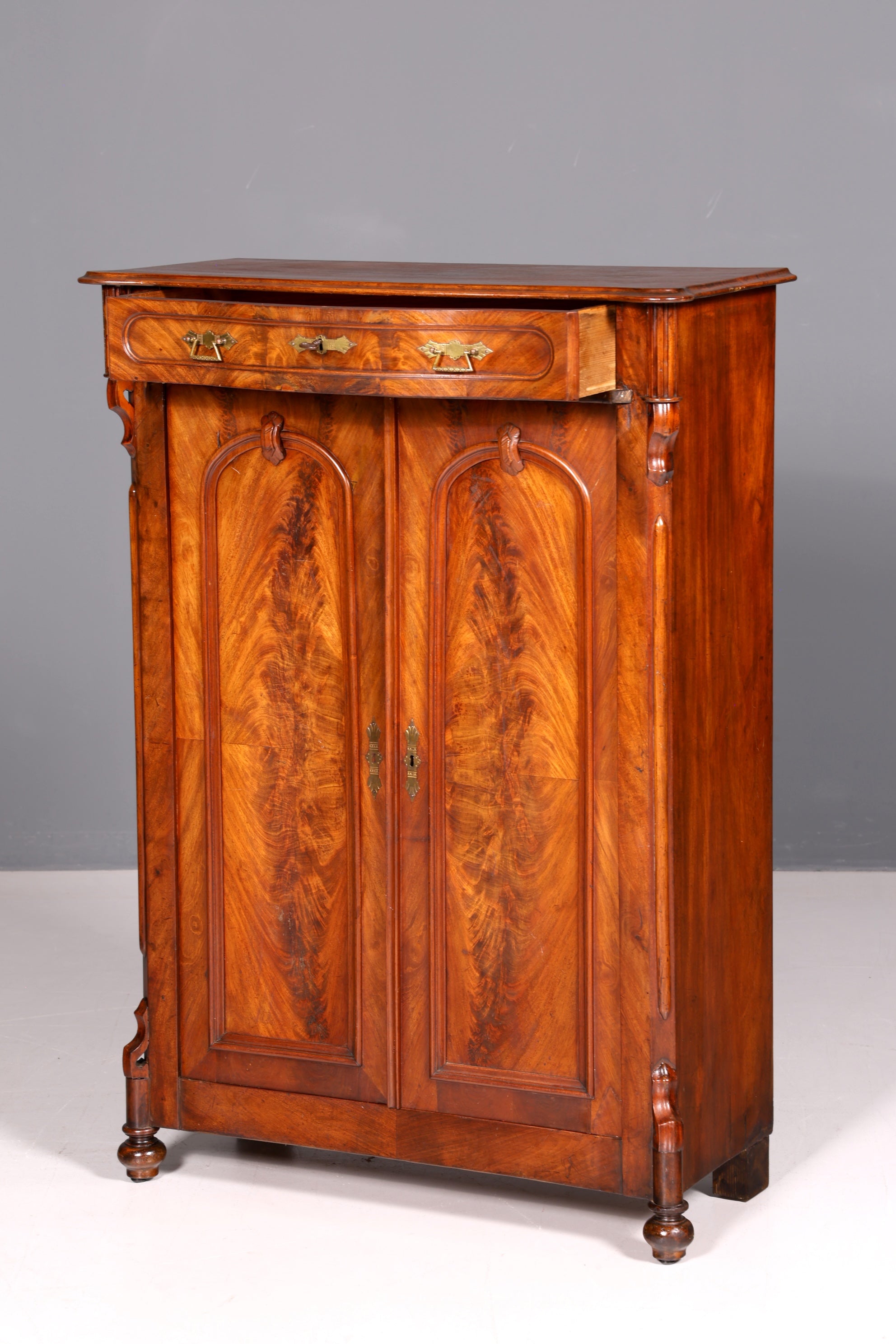 Wunderschöner Louis Philippe Schrank Gründerzeit Vertiko Highboard Antik um 1880