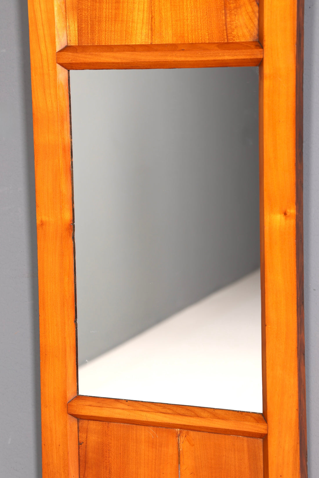 Prachtige Biedermeier spiegel kersenhout wandspiegel antiek houten spiegel halspiegel