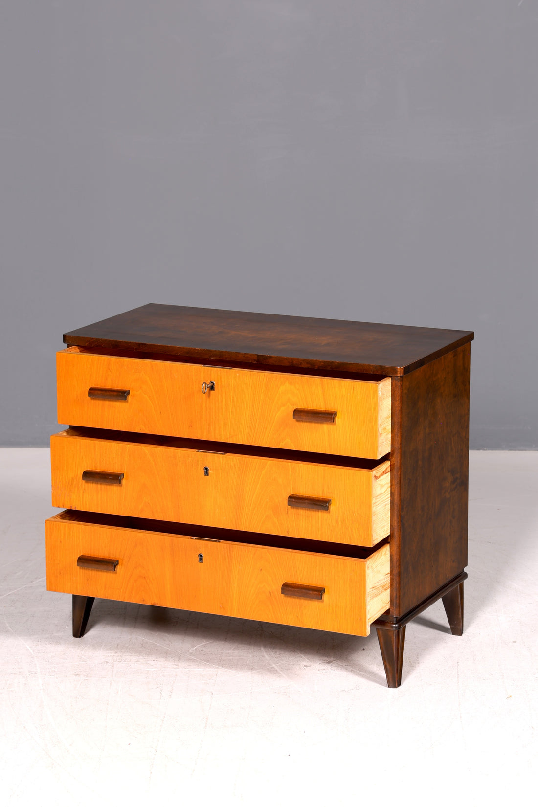 Beautiful Mid Century Chest of Drawers Vintage TV Sideboard 60s Cabinet Hallway Chest of Drawers Folding Cabinet