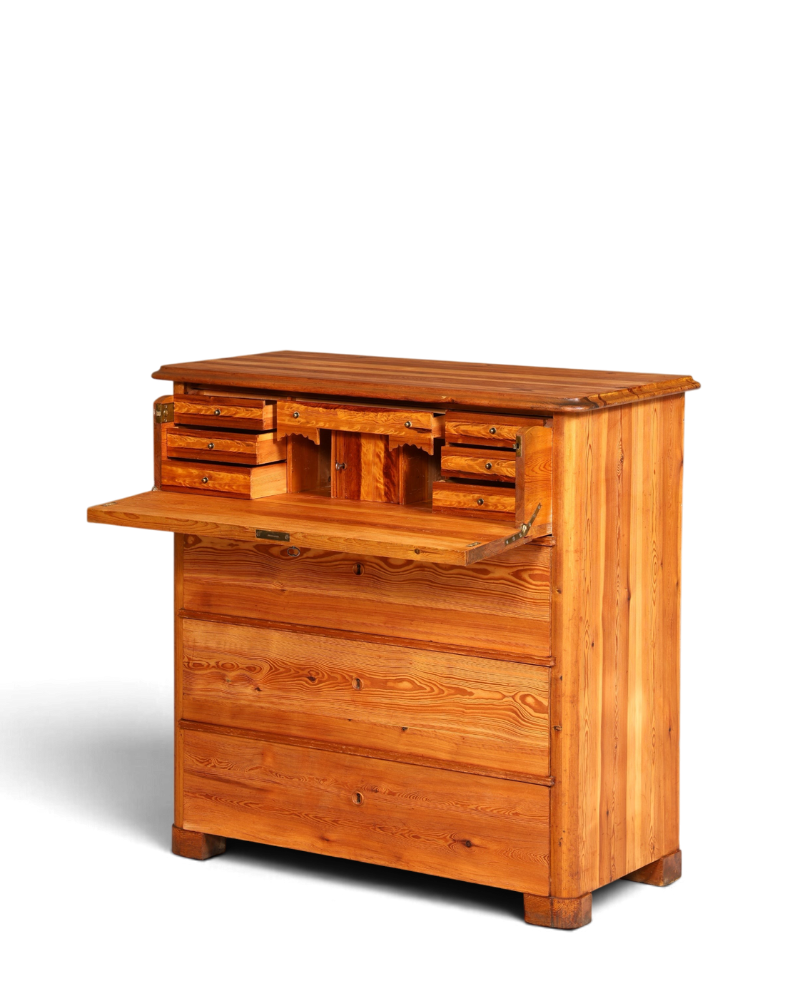 Stilvolle Biedermeier Kommode Antik Schrank Schubladenkommode Weichholz Wäschekommode
