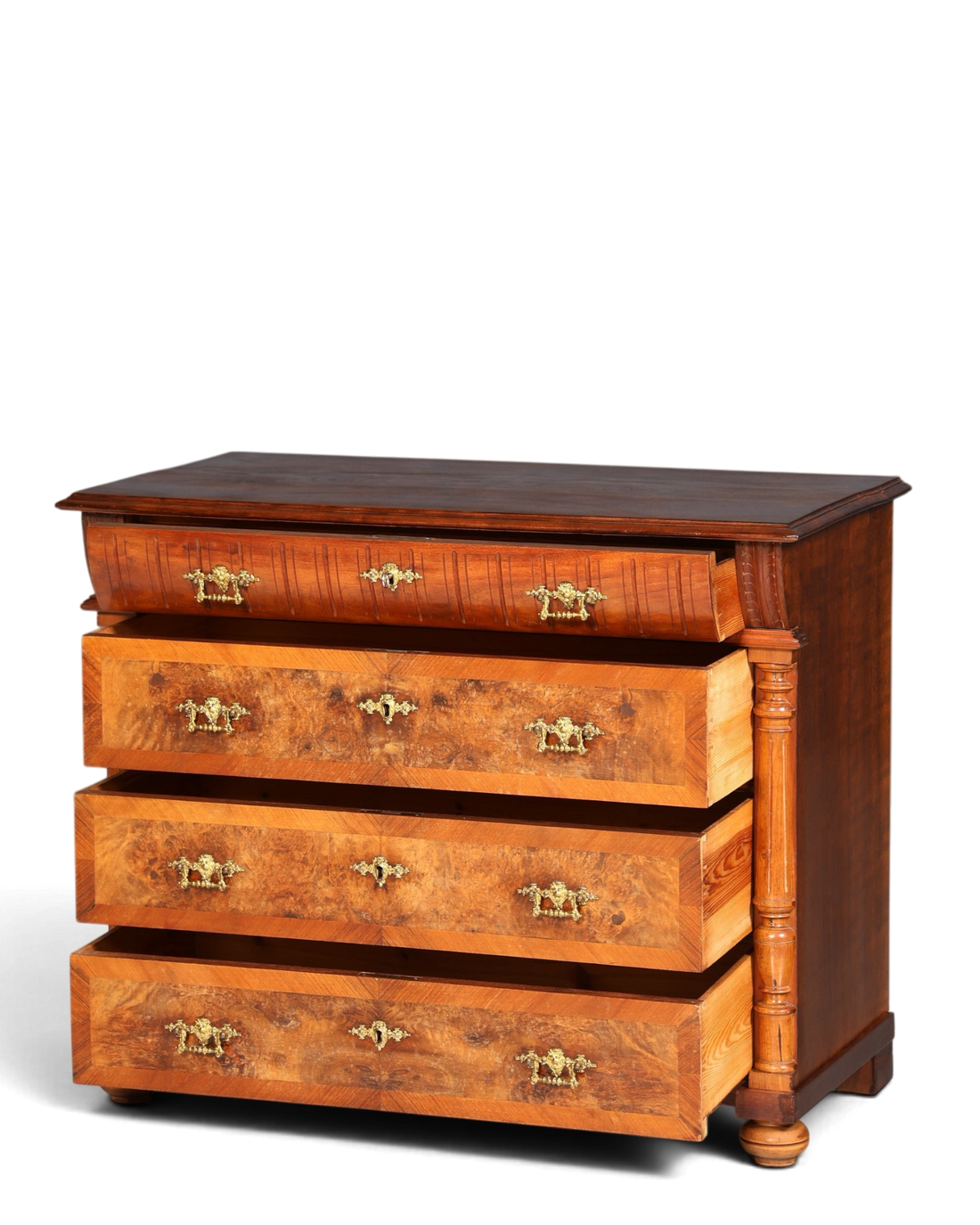 Wunderschöne Gründerzeit Kommode Louis Philippe Nussbaum Schubladen Kommode Sideboard um 1880