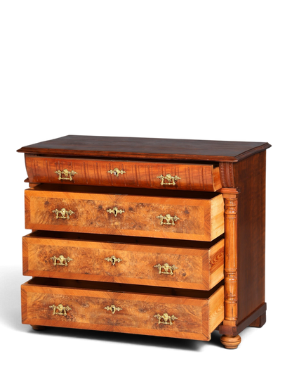 Wunderschöne Gründerzeit Kommode Louis Philippe Nussbaum Schubladen Kommode Sideboard um 1880