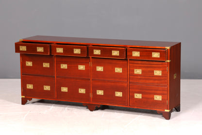 Traumhaftes XXL Maritim Sideboard Englische Schiffs Kommode Englisch Antik Schrank Military Chest