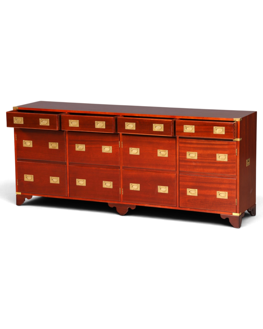 Traumhaftes XXL Maritim Sideboard Englische Schiffs Kommode Englisch Antik Schrank Military Chest