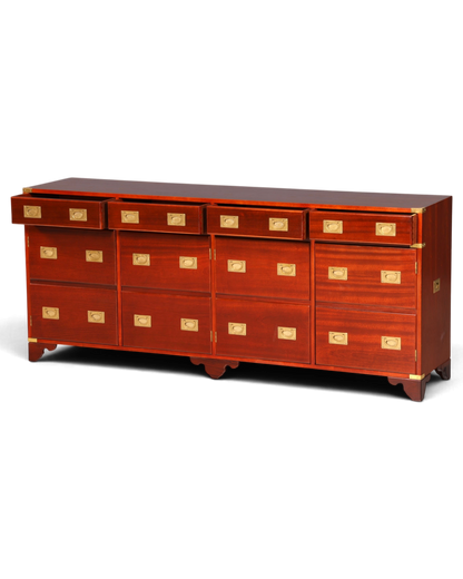 Traumhaftes XXL Maritim Sideboard Englische Schiffs Kommode Englisch Antik Schrank Military Chest