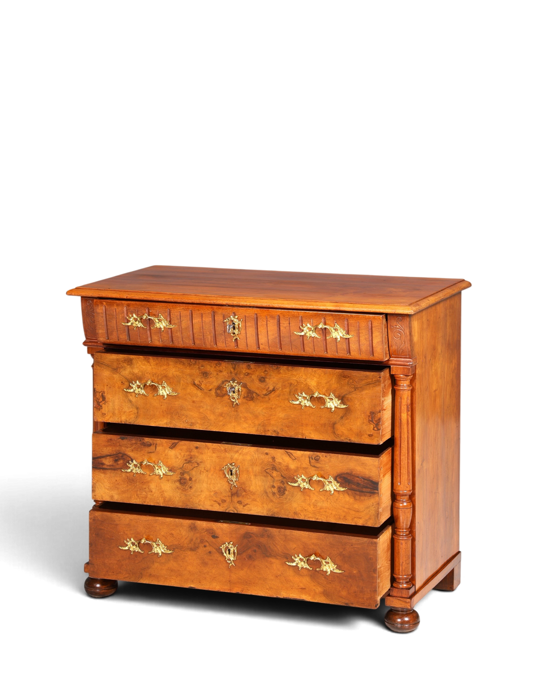 E910 Finish Wunderschöne Gründerzeit Kommode Louis Philippe Nussbaum Schubladen Kommode Sideboard um 1880