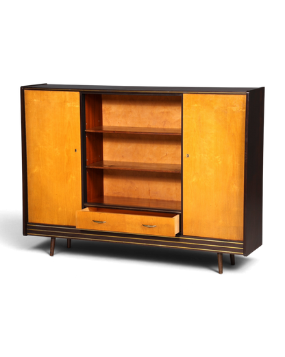 Wunderschöner Mid Century Schrank 60er Jahre Bücherregal Aktenschrank Rockabilly Wäscheschrank Regal Highboard