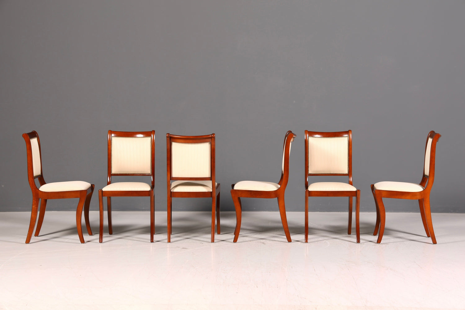 6x Edle Englische Stühle Regency Mahagoni Dining Chairs Esszimmerstühle Küchenstühle Stuhlset Vintage