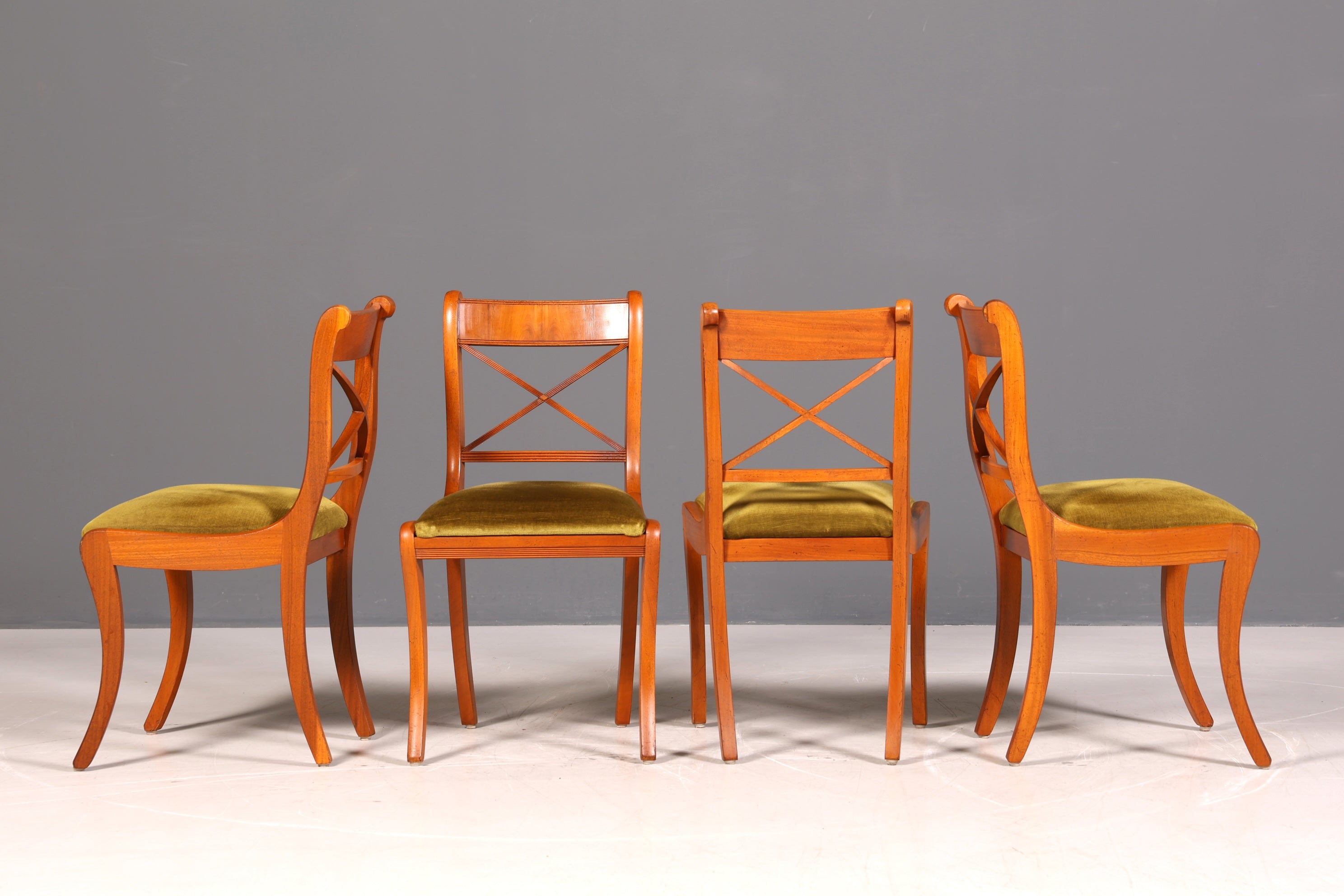 G789 Finish 4x Edle Englische Stühle Englisch Dining Chairs Antik 60er Jahre Regency Küchenstühle Stuhlset (Kopie 2)