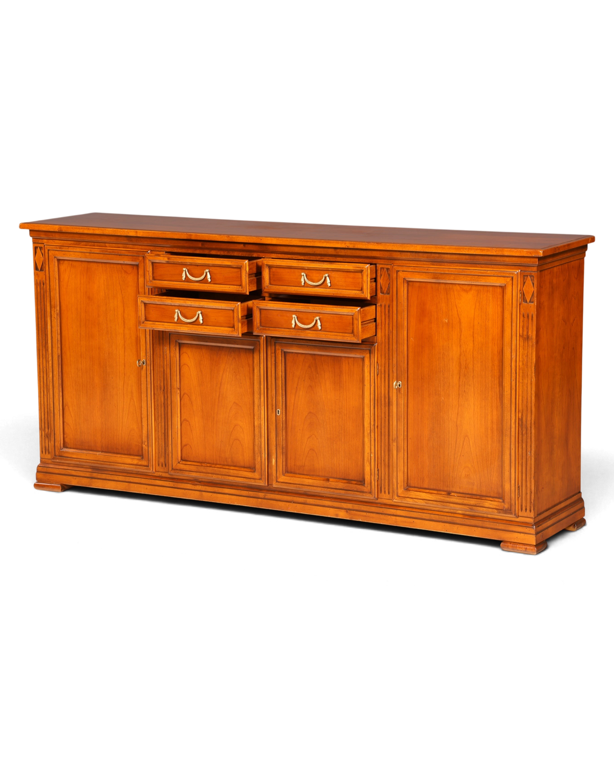Hauptstadt Möblerei Selva XXL Sideboard Villa Borghese aus massivem Holz im antiken italienischen Stil mit Schubladen