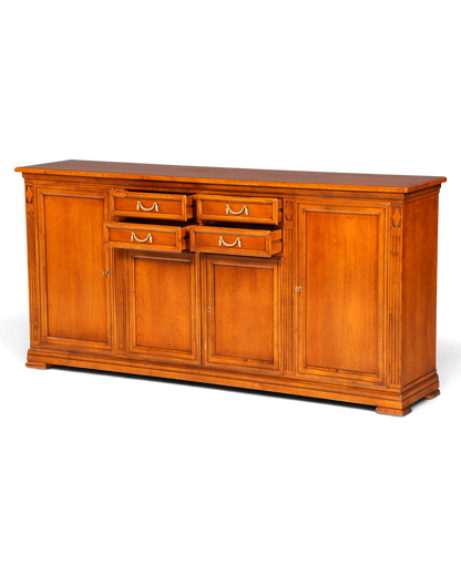 Hauptstadt Möblerei Selva XXL Sideboard Villa Borghese aus massivem Holz im antiken italienischen Stil mit Schubladen