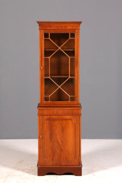 Wunderschöne seltene Englische Vitrine Antik Glasvitrine Schrank Bücherschrank Echt Holz Vintage