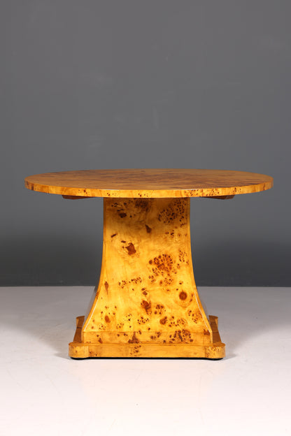 Dreamy round Art Deco style dining table, antique style birch kitchen table, dining room table