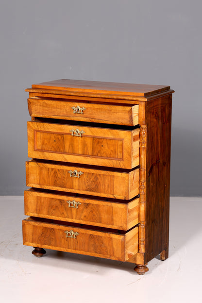 Prachtige Gründerzeit-commode in jugendstijll, vertico, ladekast, linnenkast, antiek massief hout