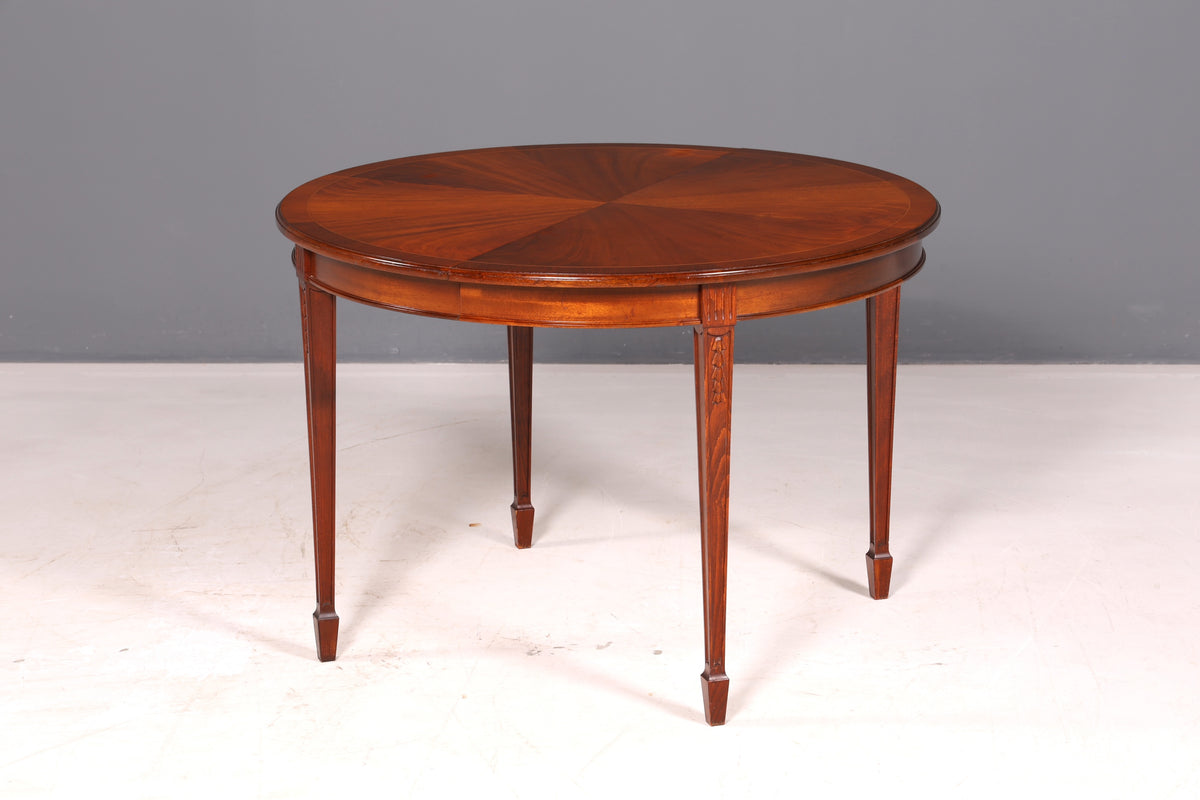 Prachtige Engelse tafel, uitschuifbare eettafel van mahonie, antiek, jaren 60, keukentafel, ovaal