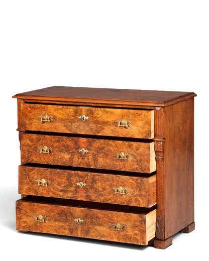 Traumhafte Gründerzeit Kommode Louis Philippe Nussbaum Sideboard um 1880 Antik Schubladenkommode