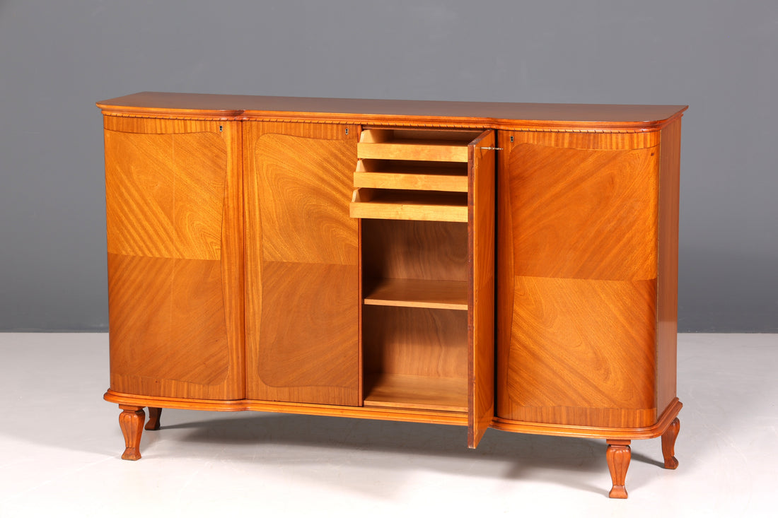 F859 Finish cm Wunderschöne Art Deco Vitrine Nussbaum Vitrine massiv Holz Antik Schrank