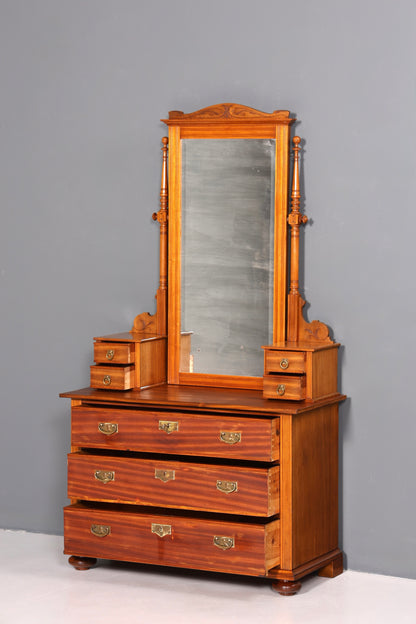 Beautiful Art Nouveau antique sideboard with mirror, Gründerzeit style hallway chest, dressing table
