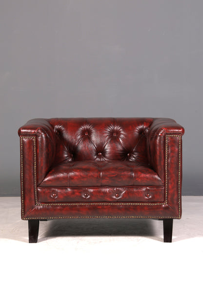 G137 Finish Stilvoller Original Chesterfield Sessel Englischer Armlehnsessel Englisch Herrensessel