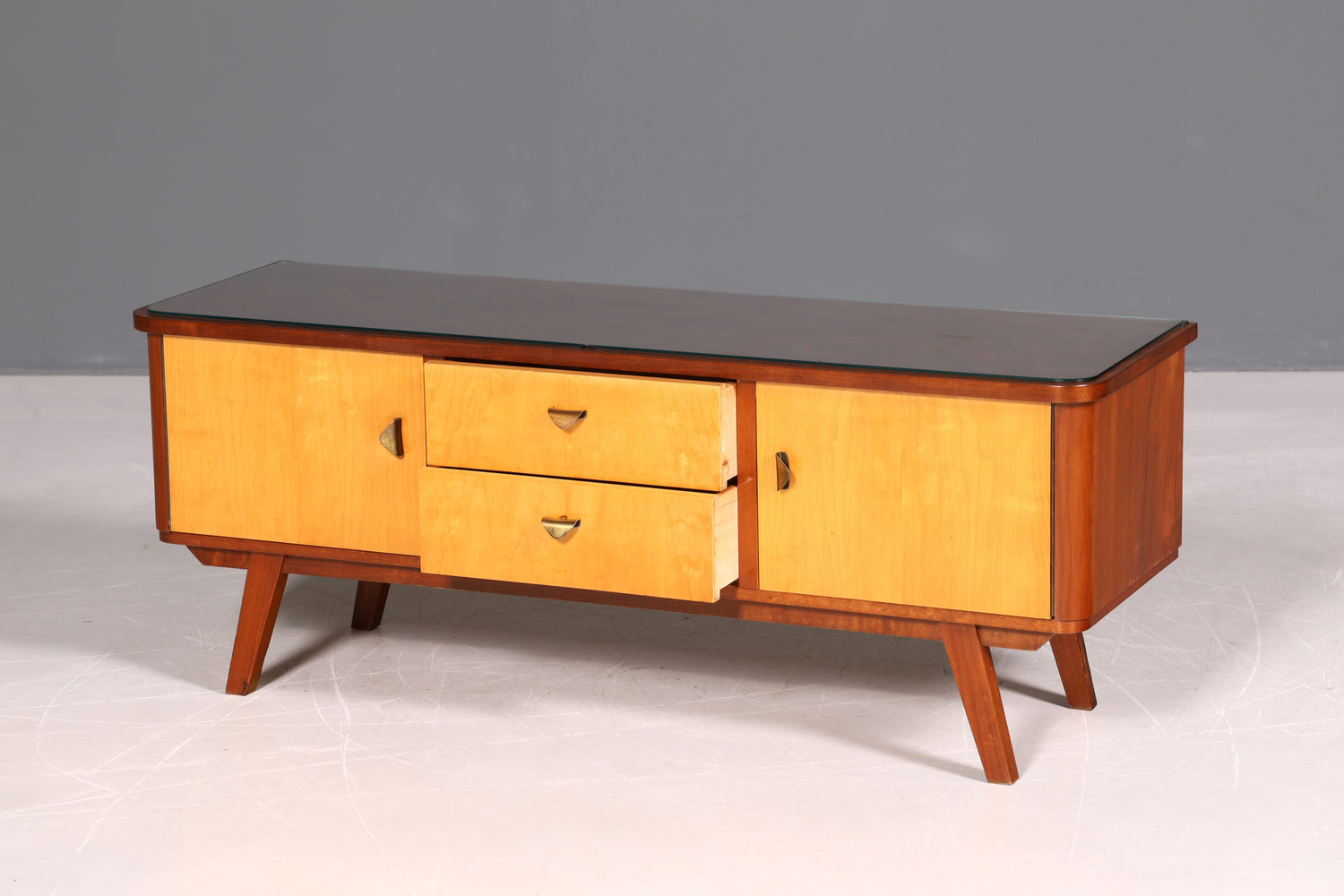 G105 Finish Wunderschönes Mid Century Sideboard Vintage TV Kommode 60s Schrank
