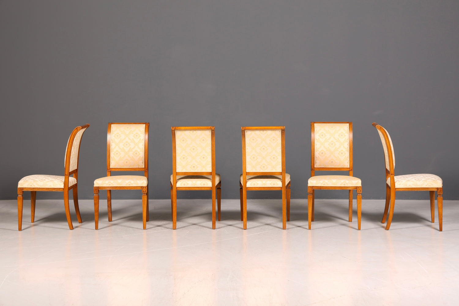 G674 Finish cm SELVA 6x Edle Englische Stühle Englisch Dining Chairs Antik 60er Jahre Regency Küchenstühle Stuhlset (Kopie 2)