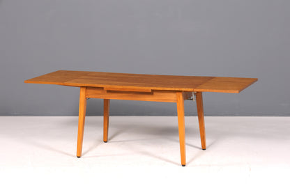 F962 Finish cm Wunderschöner Mid Century Küchentisch Vintage Tisch ausziehbar und höhenverstellbar