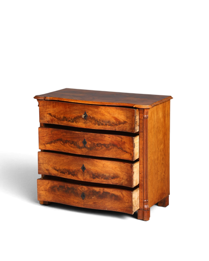 Stilvolle Louis Philippe Kommode Nussbaum Gründerzeit Schubladenkommode um 1890
