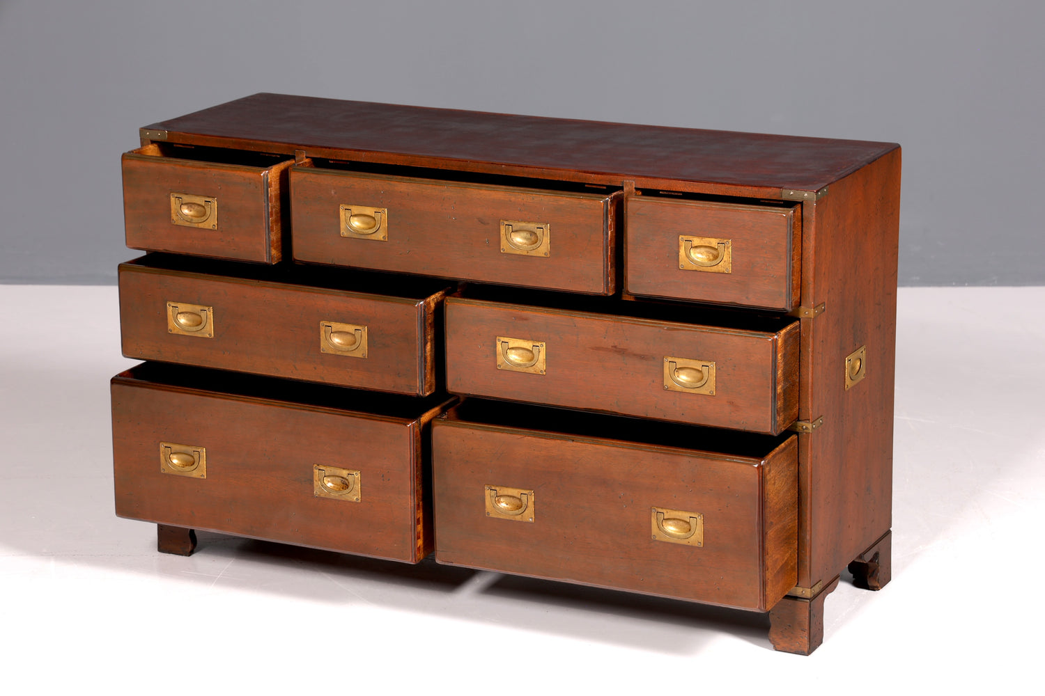 Fantastic Maritime Sideboard English Ship Chest of Drawers English Antique Cabinet Military Chest