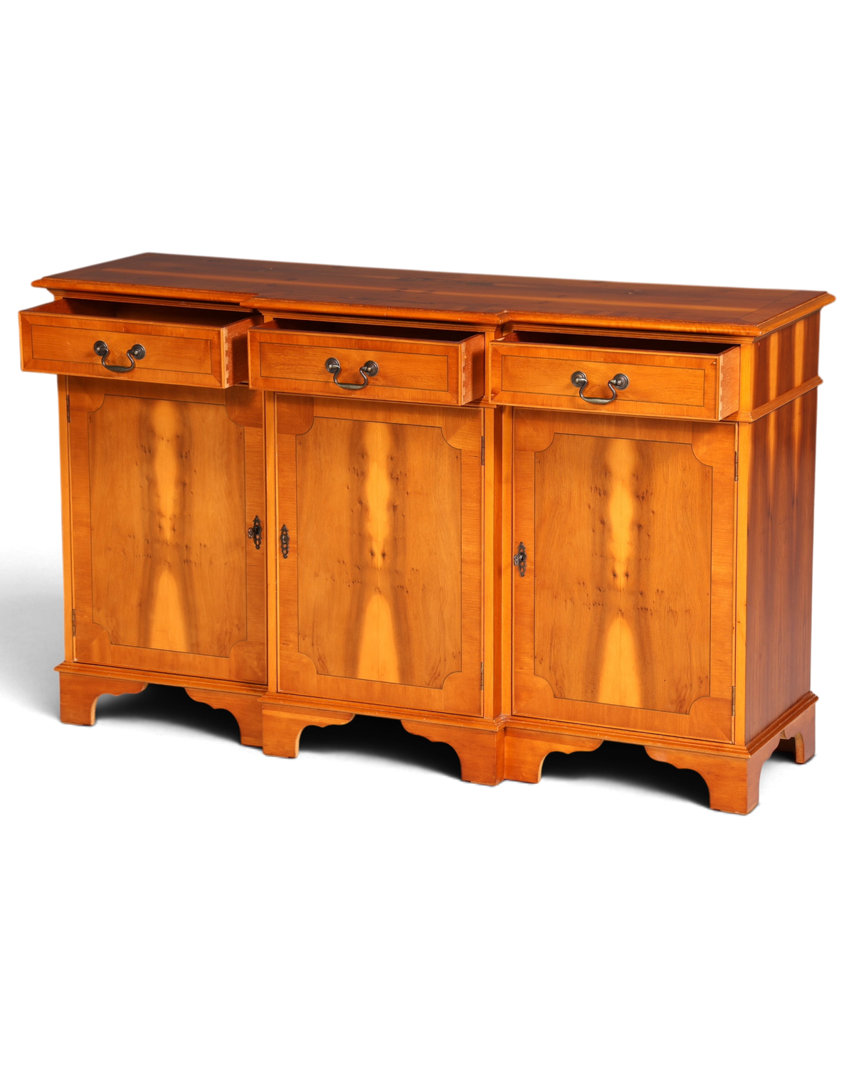 Wunderschönes Englisches Sideboard Eibe Schrank Antik Stil Buffetschrank Kommode