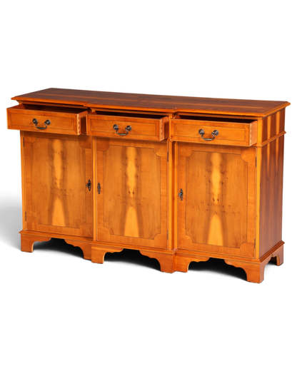 Wunderschönes Englisches Sideboard Eibe Schrank Antik Stil Buffetschrank Kommode