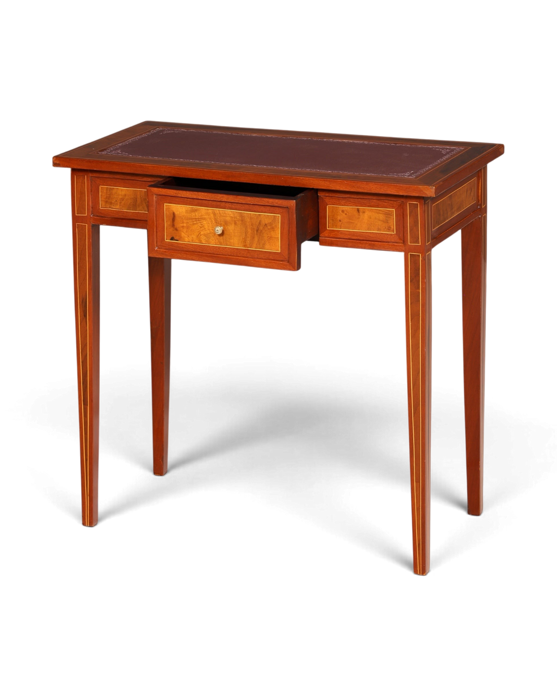 Hauptstadt Möblerei filigraner Schreibtisch im French-Desk-Stil aus Echtholz mit Schublade und antiker Optik